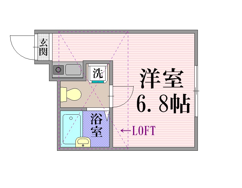 プリマ壱番館 203号室 間取り