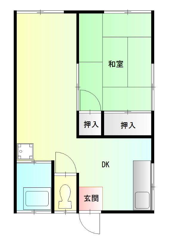 みやこ荘 202号室 間取り