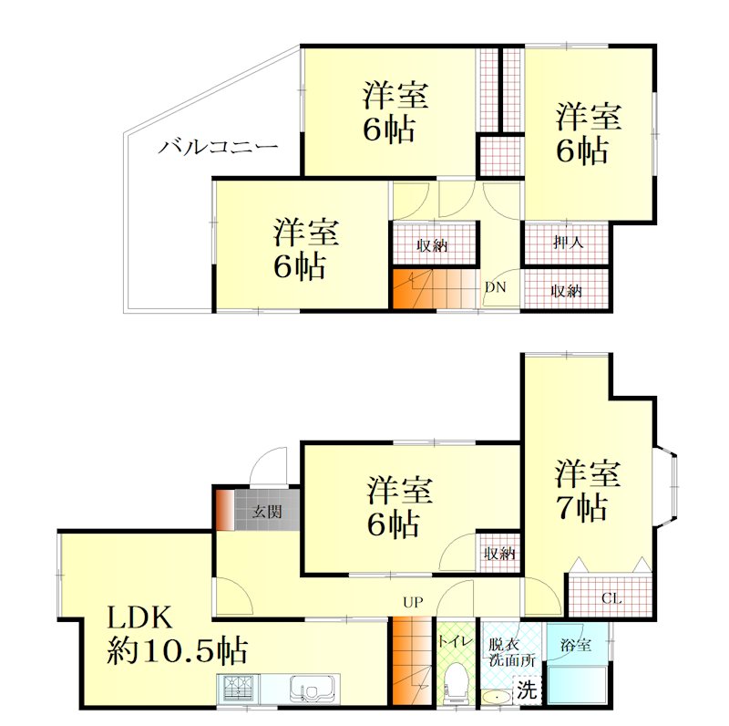 汐入町３丁目貸家 間取り図