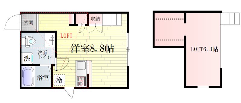 primavera 103号室 間取り