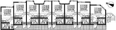ユナイト衣笠ジョルジェット 206号室 間取り