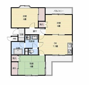 アルブルⅡ 101号室 間取り