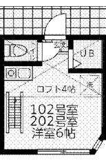 ユナイト・田浦・キャンドラー 間取り図
