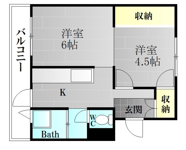 ikedamansionⅡ 401号室 間取り
