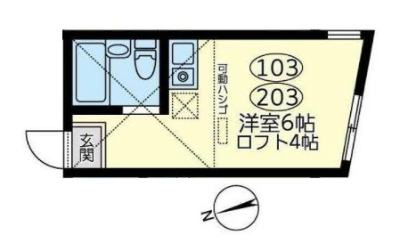 ユナイト田浦アステリオン(右) 間取り図