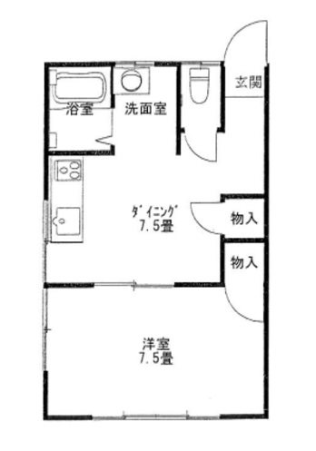 サニーハイツ 2-Ｄ号室 間取り