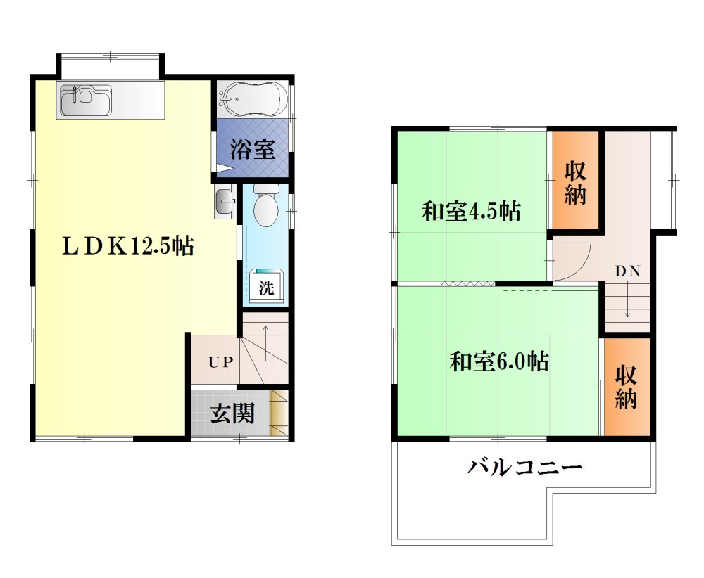 フラットハウスA 間取り図