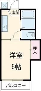 アップルハウス 203号室 間取り