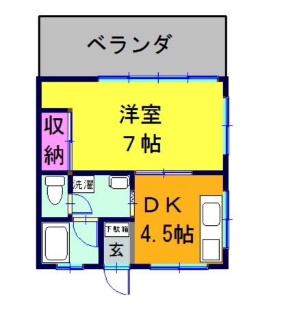 クレベール馬堀 301号室 間取り