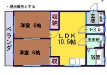 クレベール馬堀 303号室 間取り