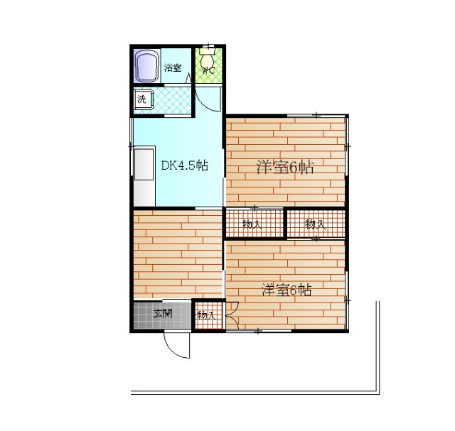 上町4丁目貸家 間取り図