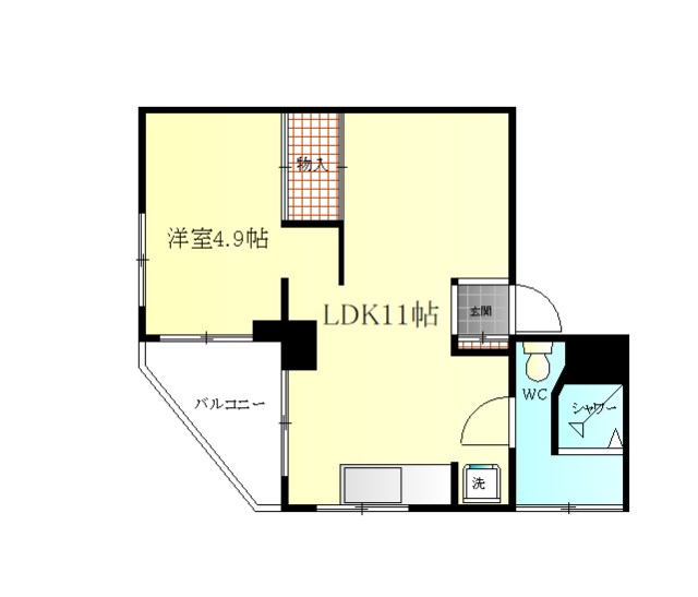 サンライズマンション 403号室 間取り