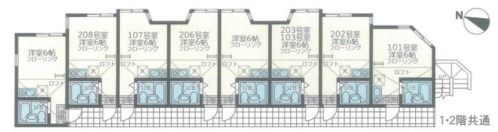 ユナイト衣笠ジョルジェット 101号室 間取り