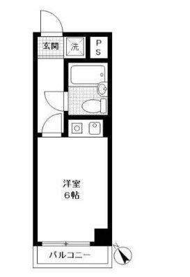 プラーズ日の出町 705号室 間取り