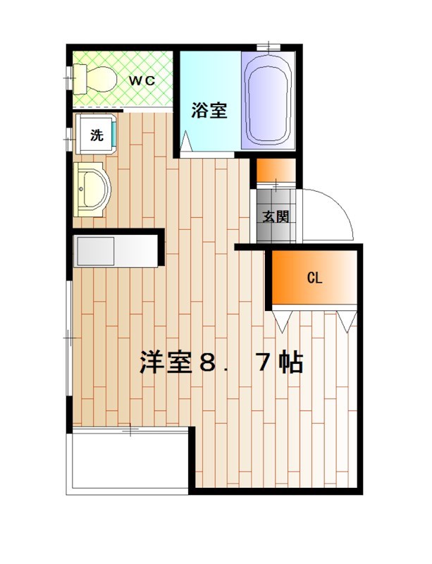 不二ハイム衣笠 202号室 間取り