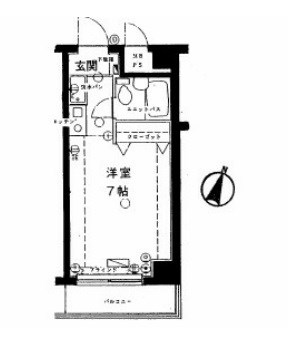 グランブルー 403号室 間取り