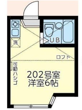 ユナイト・上町・ヘルマンミュラー 202号室 間取り