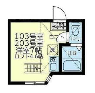 ユナイト汐入ギャスパー(左) 間取り図
