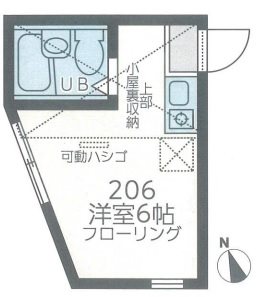 ユナイト・安針・ブランピア 206号室 間取り