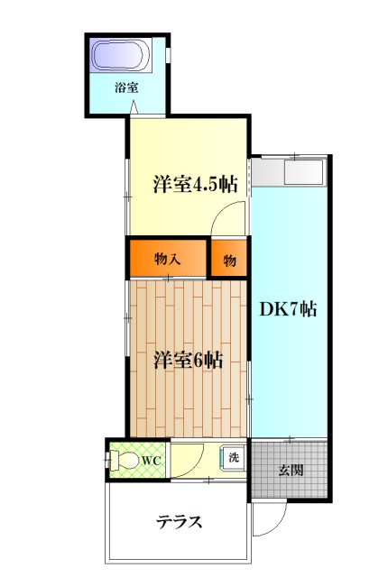サカイテラス田戸台　 A号室 間取り