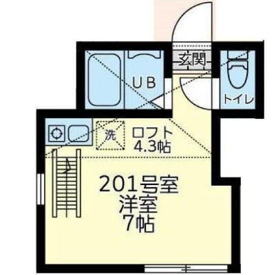 ユナイト・田浦・フローリアン 201号室 間取り