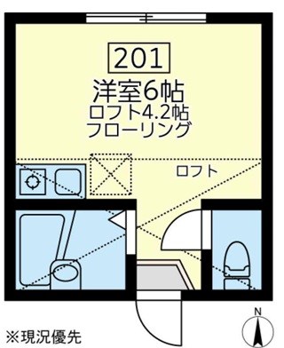 ユナイト・逸見ポール・ディヴィス 201号室 間取り