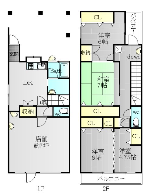 長銀ハイツ 左号室 間取り