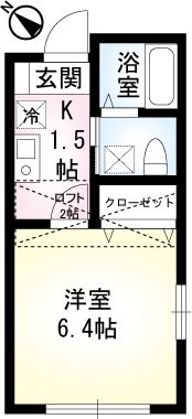 インディゴブルー汐入 104号室 間取り