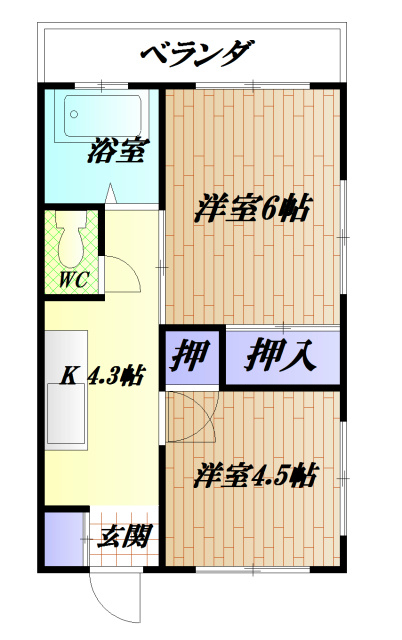 第一岸マンション 403号室 間取り