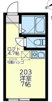 ユナイト富士見アントワーヌ 203号室 間取り