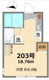 グランブルー大津 104号室 間取り