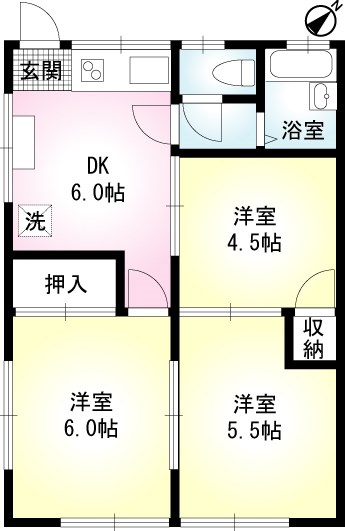 アルバ坂本 102号室 間取り