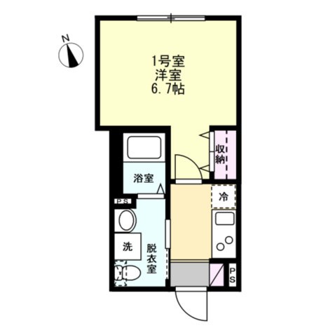 浜風と憩いのラテ 301号室 間取り