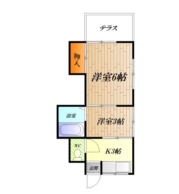 コーポ高木A棟 間取り図