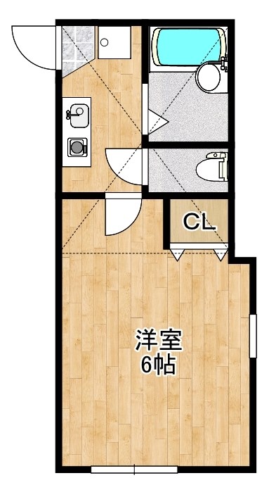 ミラベル三春町 103号室 間取り