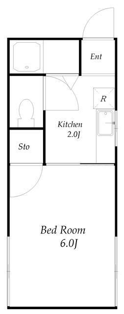 新大津ハイツ 203号室 間取り