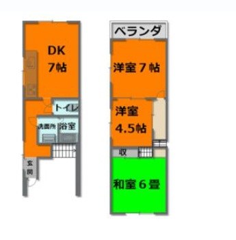 ベジタ湯山 A号室 間取り