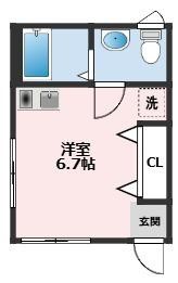 風と貝殻のエスペール 101号室 間取り