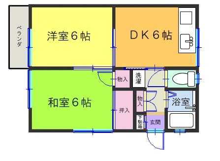 リトルハイツ 201号室 間取り