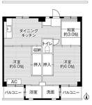 ビレッジハウス浦賀3号棟 0105号室 間取り
