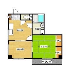 サンドールＦＵＳＡ 202号室 間取り