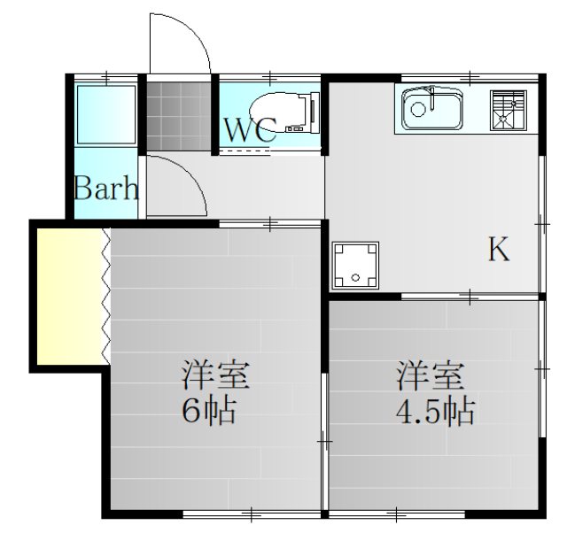 LILA 101号室 間取り