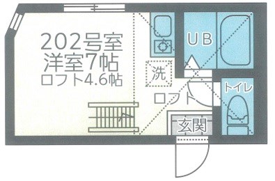 ユナイト汐入ジャンマルク(右)  間取り図