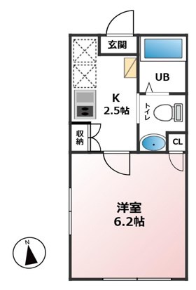 grenade横須賀(グルナードヨコスカ) 102号室 間取り
