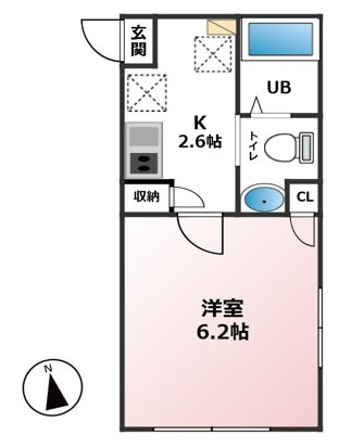 grenade横須賀(グルナードヨコスカ) 103号室 間取り