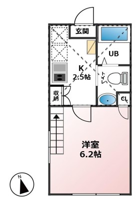 grenade横須賀(グルナードヨコスカ) 202号室 間取り