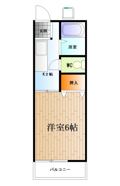 パールハイツ 102号室 間取り