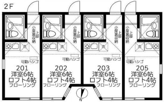 フェローズ横須賀 205号室 間取り