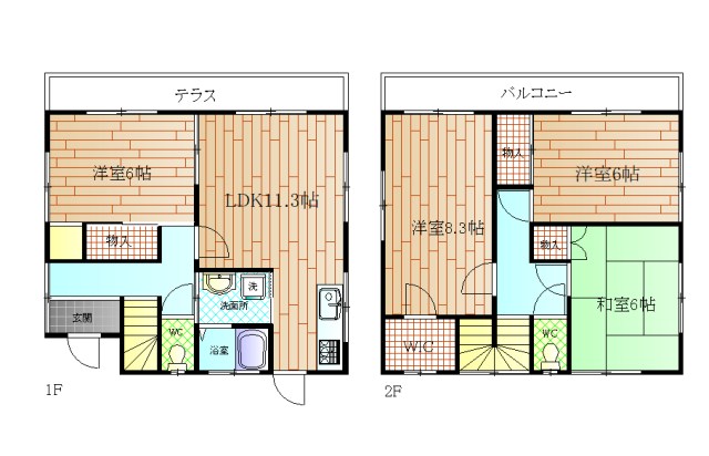 二葉1丁目戸建 間取り図