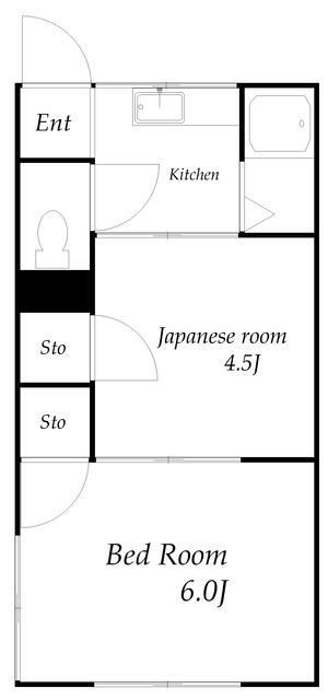 新大津ハイツ 201号室 間取り